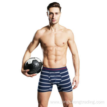 Extended cotton football sport striped men's boxer shorts